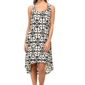 Kavu Women's Jocelyn Black & White Racerback High Low Sleeveless Dress Sz Small